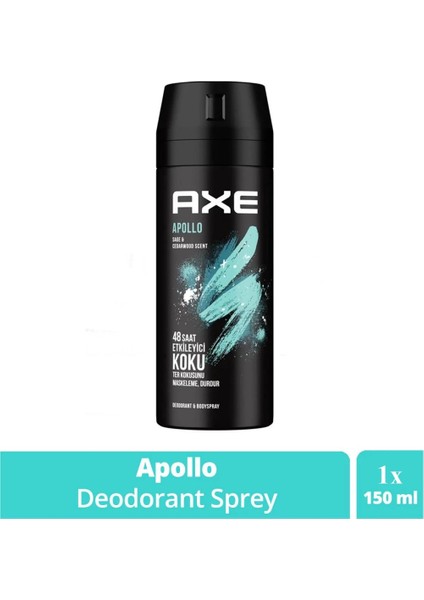 Erkek Sprey Deodorant Apollo 48 Saat Etkileyici Koku Vücut Spreyi 150 ml