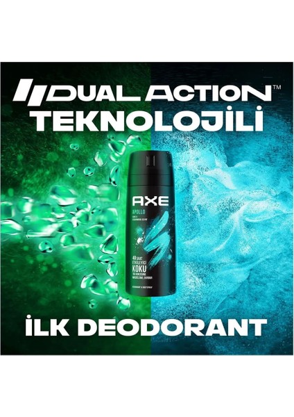 Erkek Sprey Deodorant Apollo 48 Saat Etkileyici Koku Vücut Spreyi 150 ml indirimleri