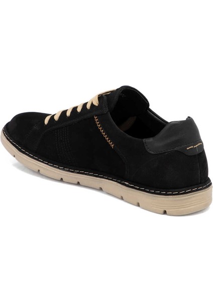 Siyah Hakiki Nubuk Deri Erkek Sneaker - E24I1AY56777-A64 fiyatları