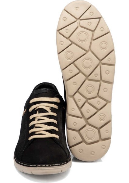Siyah Hakiki Nubuk Deri Erkek Sneaker - E24I1AY56777-A64 fırsatları