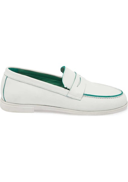 Beyaz Hakiki Deri Kadın Loafer - K24I1AY67366-A26 modelleri