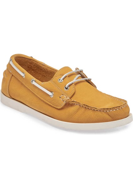 Sarı Hakiki Nubuk Deri Kadın Loafer - K24I1AY67386-P4Q