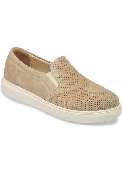 Bej Hakiki Süet Deri Kadın Loafer - K24I1AY67368-B79