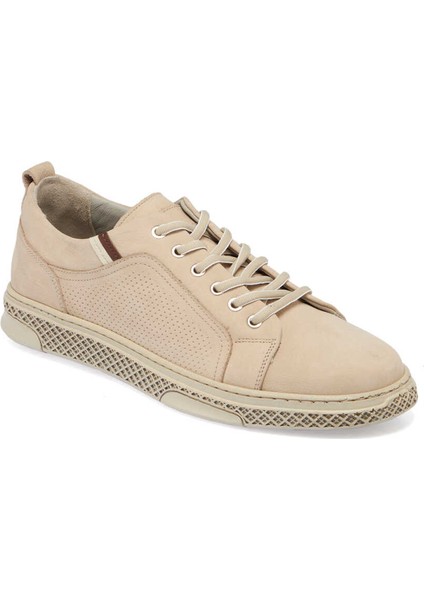 Bej Hakiki Nubuk Deri Erkek Sneaker - E24I1AY56865-B23