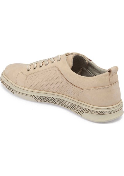 Bej Hakiki Nubuk Deri Erkek Sneaker - E24I1AY56865-B23 fiyatları