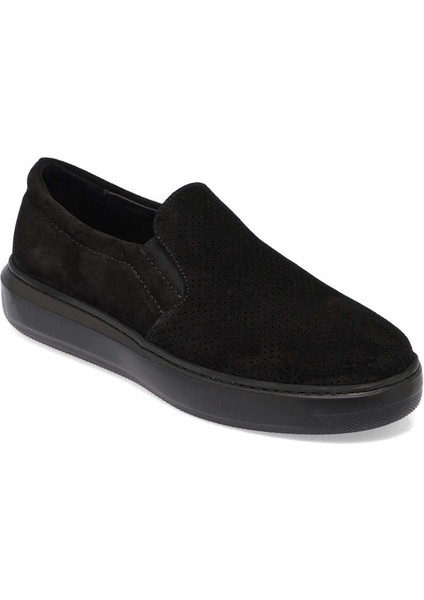 Siyah Hakiki Süet Deri Kadın Loafer - K24I1AY67368-A01