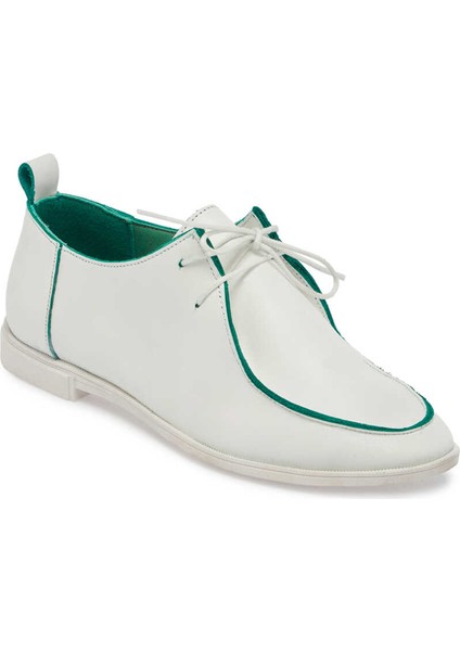 Beyaz Hakiki Deri Kadın Casual Ayakkabı - K24I1AY67367-A26