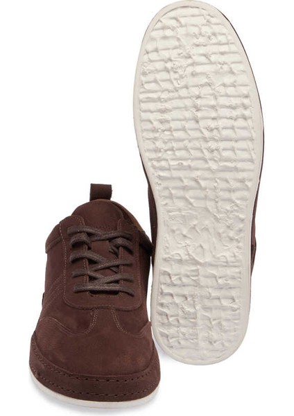 Kahve Hakiki Nubuk Deri Erkek Sneaker - E24I1AY56829-A39 fırsatları