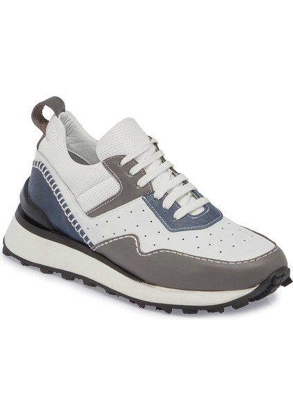 Gri Hakiki Deri Erkek Sneaker - E24I1AY56861-P0W