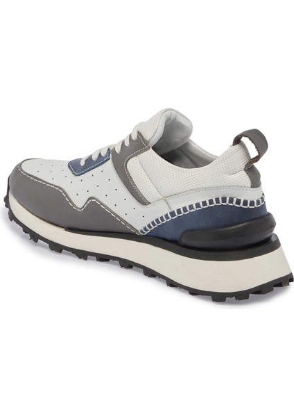 Gri Hakiki Deri Erkek Sneaker - E24I1AY56861-P0W fiyatları