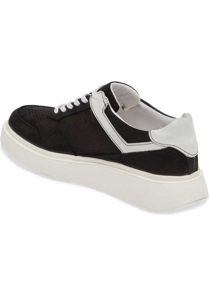 Siyah Hakiki Nubuk Deri Erkek Sneaker - E24I1AY56854-A64 fiyatları