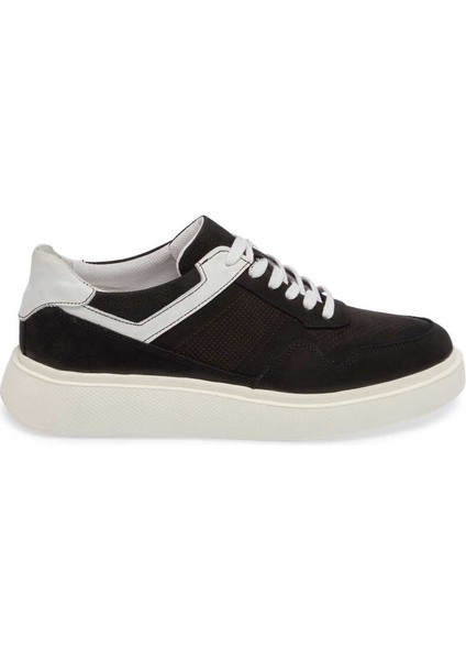 Siyah Hakiki Nubuk Deri Erkek Sneaker - E24I1AY56854-A64 modelleri