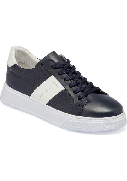 Lacivert Hakiki Deri Erkek Sneaker - E24I1AY56840-A31