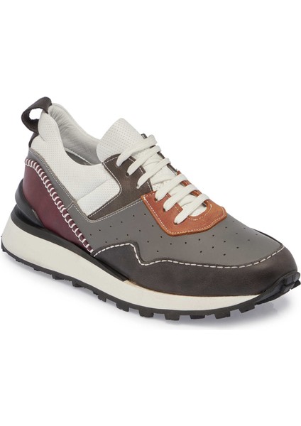 Siyah Hakiki Deri Erkek Sneaker - E24I1AY56861-H49