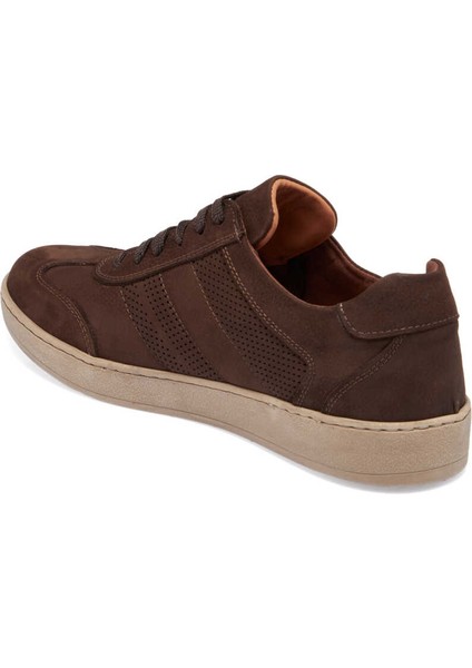 Kahve Hakiki Nubuk Deri Erkek Sneaker - E24I1AY56862-A39 fiyatları