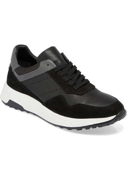 Siyah Hakiki Deri Erkek Sneaker - E24I1AY56859-A23
