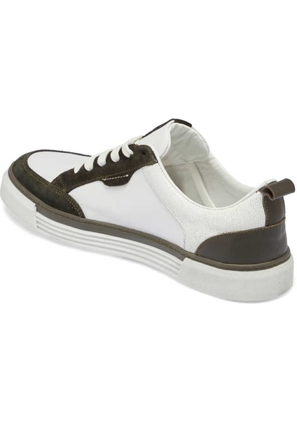 Yeşil Hakiki Deri Erkek Sneaker - E24I1AY56853-J86 fiyatları