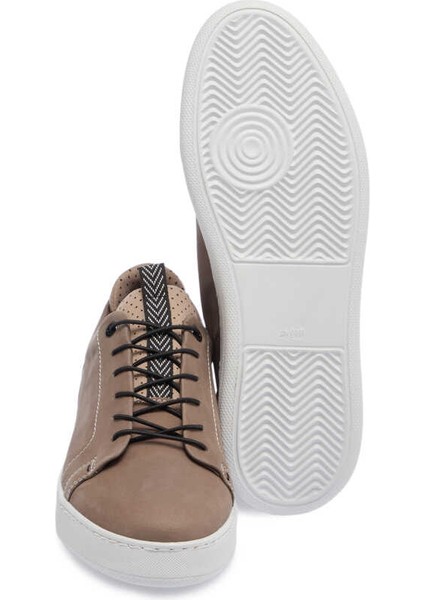 Vizon Hakiki Nubuk Deri Erkek Sneaker - E24I1AY56823-A65 fırsatları