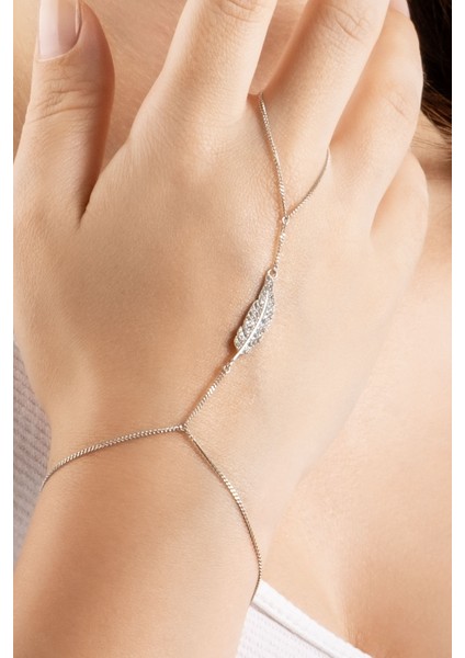 Defne Yaprağı 18 Ayar Beyaz Altın Kaplama 20 cm Gümüş Şahmeran fiyatları