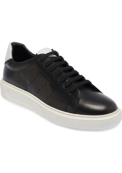 Siyah Hakiki Deri Erkek Sneaker - E24I1AY56856-A43