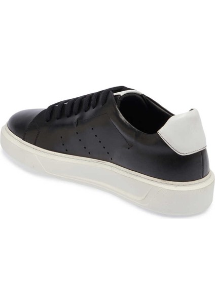 Siyah Hakiki Deri Erkek Sneaker - E24I1AY56856-A43 fiyatları