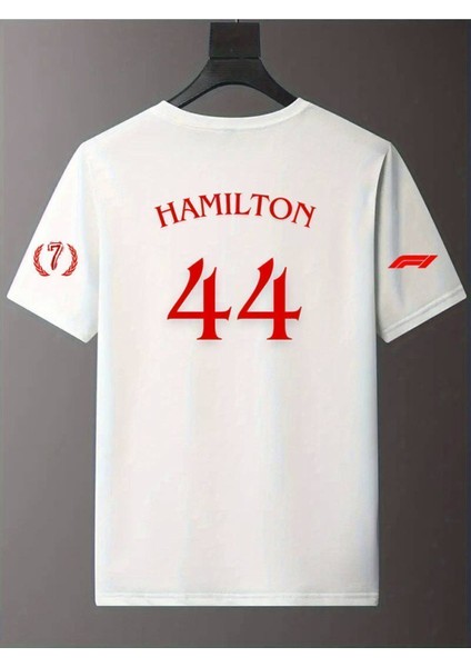 Sir Lewis Hamilton Forma Özel Tasarım 7 Şampiyonluk Baskılı Unisex T-Shirt