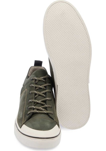 Yeşil Hakiki Deri Erkek Sneaker - E24I1AY56827-G81 fırsatları