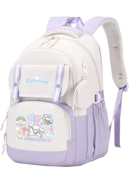 Cinnamoroll Büyük Kulaklı Köpek Sevimli Çocuk Okul Çantası Ortaokul ve Lise Öğrencileri Için Büyük Kapasiteli Okul Çantası (Yurt Dışından)