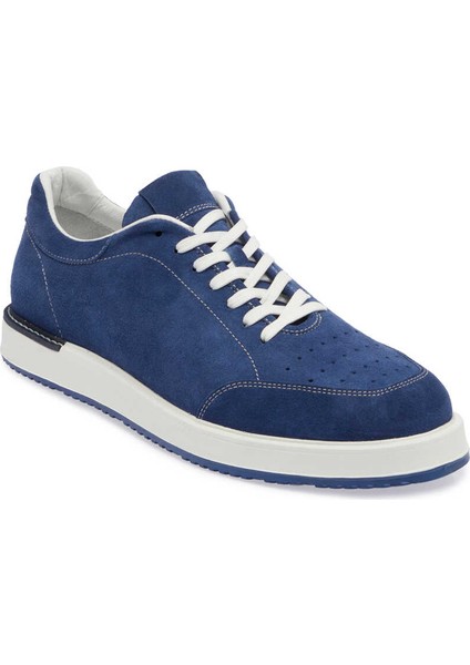 Lacivert Hakiki Süet Deri Erkek Sneaker - E24I1AY56857-D44