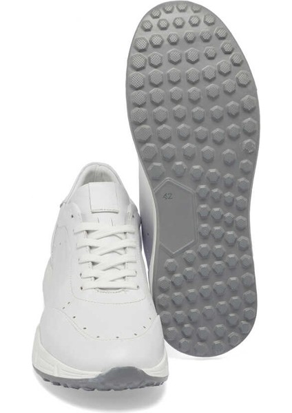 Beyaz Hakiki Deri Erkek Sneaker - E24I1AY56860-A26 fırsatları