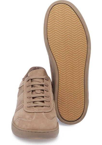 Vizon Hakiki Nubuk Deri Erkek Sneaker - E24I1AY56862-A65 fırsatları