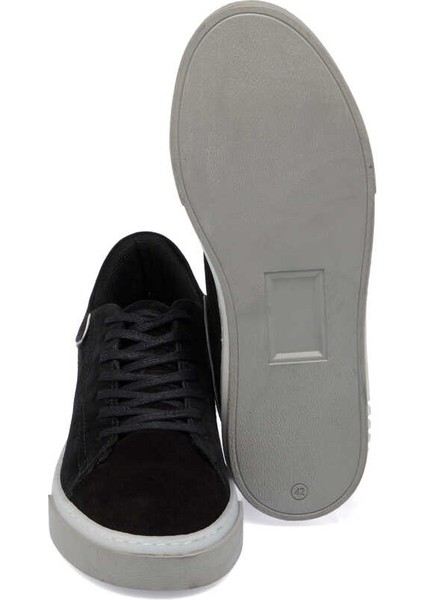 Siyah Hakiki Süet Deri Erkek Sneaker - E24I1AY56848-A01 fırsatları