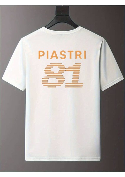 Unisex Oscar Piastri Baskılı T-Shirt