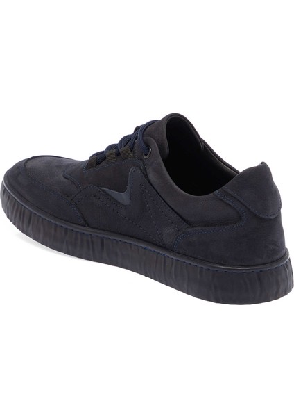 Lacivert Hakiki Nubuk Deri Erkek Sneaker - E24I1AY56900-C39 fiyatları