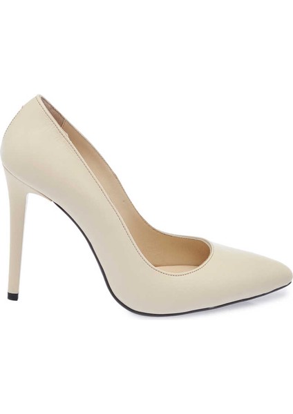 Krem Hakiki Deri Kadın Stiletto - K24I1AY67482-A68 modelleri