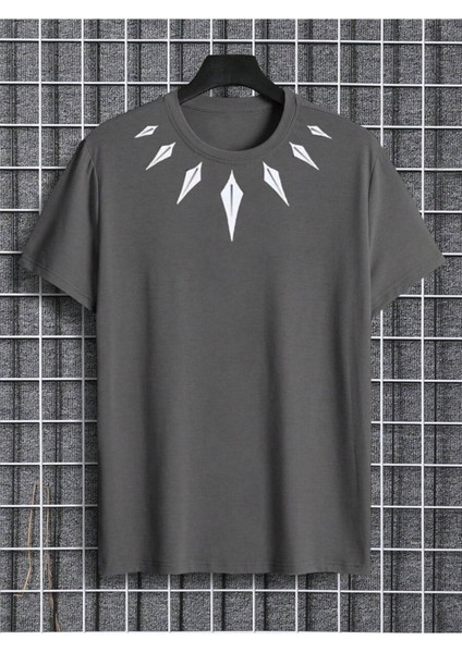 Blackpanther Kolye Tasarım Baskılı Unisex Pamuk T-Shirt