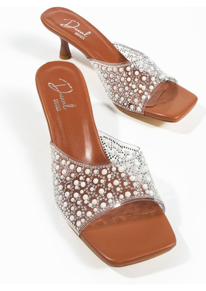 Valencia Inci Detay Topuklu Terlik