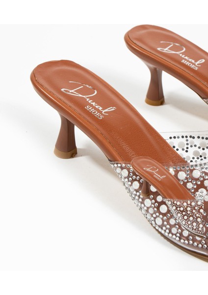 Valencia Inci Detay Topuklu Terlik modelleri