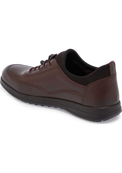 Kahve Hakiki Deri Erkek Sneaker - E24S1AY57098-A24 fiyatları