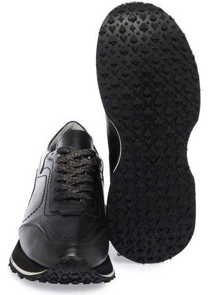 Siyah Hakiki Deri Erkek Sneaker - E24S1AY56979-A43 fırsatları