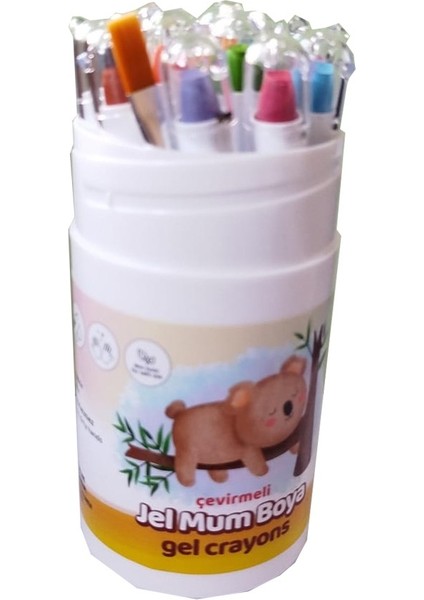 Çevirmeli Jel Mum Boya 12 Renk 1 Adet fiyatları