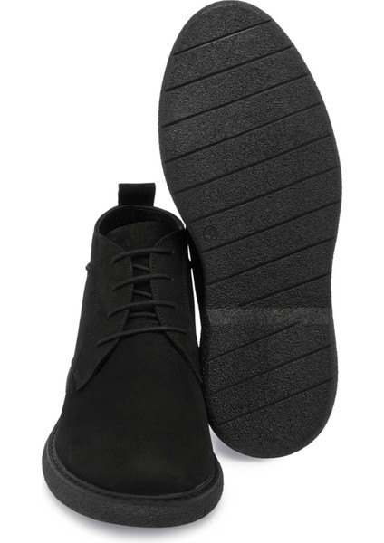 Siyah Hakiki Nubuk Deri Erkek Casual Bot - E24K1BT56952-A64 fırsatları