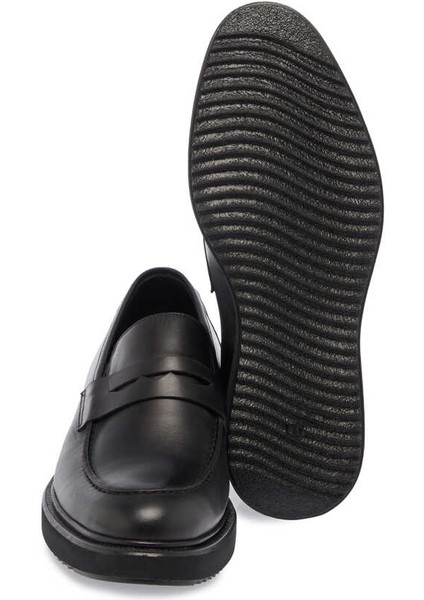 Siyah Hakiki Deri Erkek Casual Ayakkabı - E24S1AY56944-A43 fırsatları