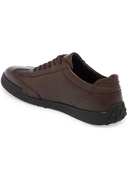 Kahve Hakiki Deri Erkek Sneaker - E24S1AY57009-A42 fiyatları
