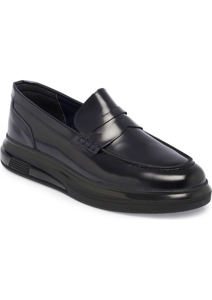 Lacivert Hakiki Deri Erkek Loafer - E24S1AY57104-A31
