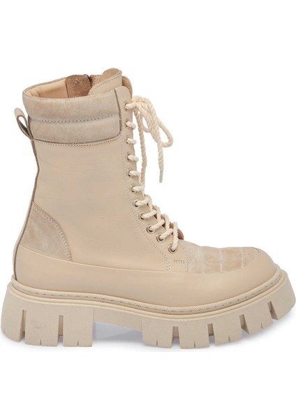 Krem Hakiki Deri Kadın Casual Bot - K24K1BT67588-A68 modelleri