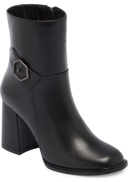 Siyah Hakiki Deri Kadın Klasik Bot - K24K1BT67710-A23
