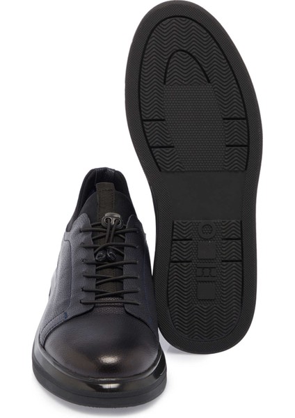 Lacivert Hakiki Deri Erkek Sneaker - E24S1AY57102-A31 fırsatları