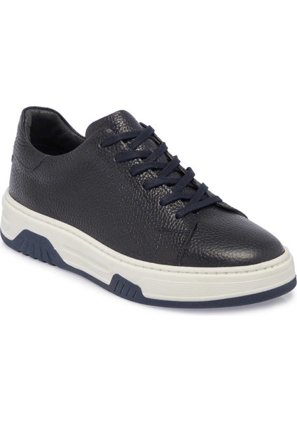 Lacivert Hakiki Deri Erkek Sneaker - E24S1AY57024-A38