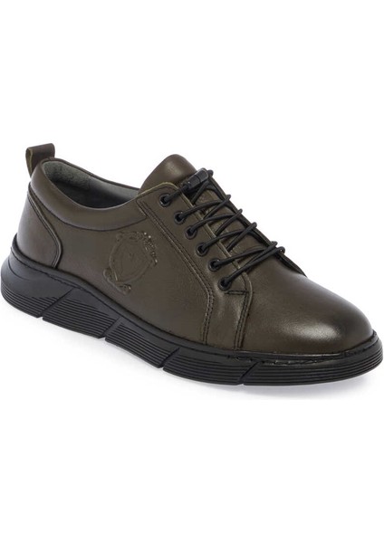 Yeşil Hakiki Deri Erkek Sneaker - E24S1AY57007-H48